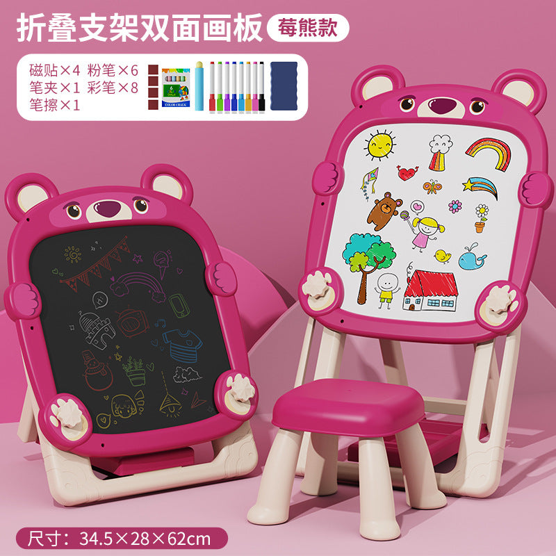 Children's drawing board for home infant writing board baby doodle double-sided handwriting board erasable blackboard drawing toy