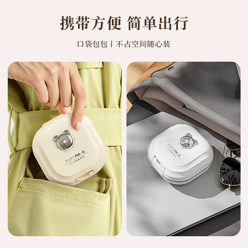 Medicine box sub-packing box portable seven days a week tablet sealed box moisture-proof medicine storage box mini medicine box