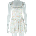 Fashion styleexportfashionprintingsexy deep v neck suspender waist asymmetrical skirt dress short skirt dress