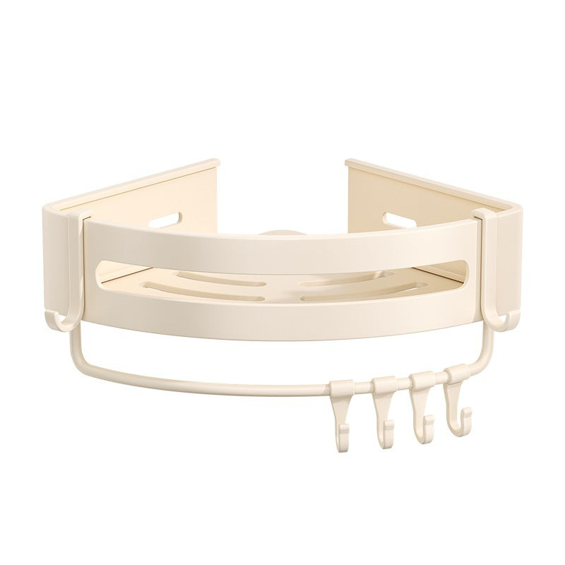 White bathroom shelf No punching toilet toilet toilet wall storage rack wall hanging cream wind