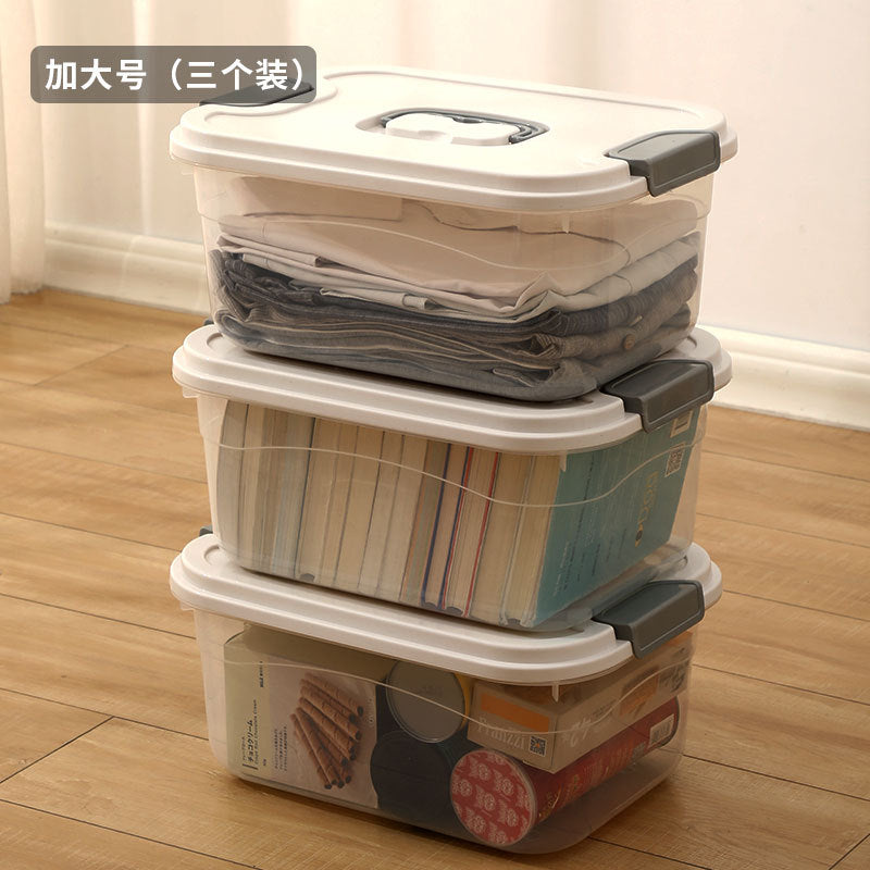 Household wardrobe storage box Clothes toys Books Transparent storage box Plastic snacks Car finishing box Storage box