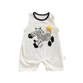 Summer romper baby newborn infant summer outfit cartoon sleeveless bodysuit unisex crawling suit cartoon onesie