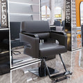 Smoke-colored backrest + (black stainless steel square plate) + blackboard tread