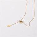 Lentil lucky tassel titanium steel necklace for women accessible luxuryniche style clavicle chain for women sense of design classycasual accessories ins