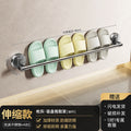Stainless steel suction cup slipper rack bathroom organizer extendable shelf toilet wall mount organizer