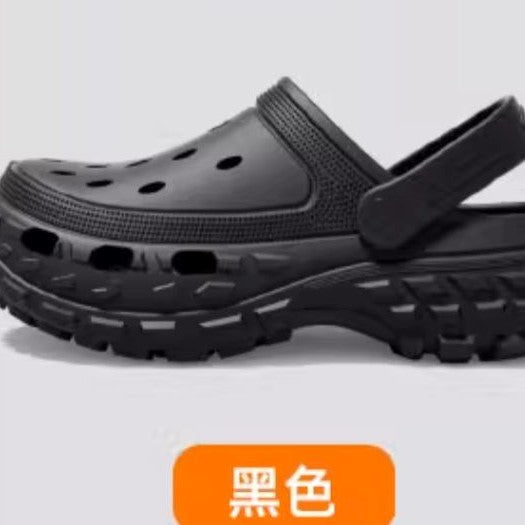 Tank anti-odor heightened thick sole crocs women's summer fashion outdoor wear non-slip beach shoes detachable diy accessories