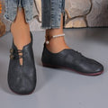 export  summer soft leather flat loafers women's round toe slip-on plus size comfortable and versatile shoes