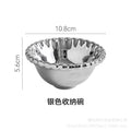 Trendy, electroplated silver heart ceramic plate - high-end desktop organizer for jewelry and cosmetics