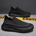 European 2026 new spring casual sneakers men's slip-on chunky platform flyknit breathable lightweight niche sneakers