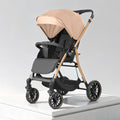 High-view baby stroller, four-wheel universal, reclining seat, two-way push, shock-absorbing, portable, multifunctional