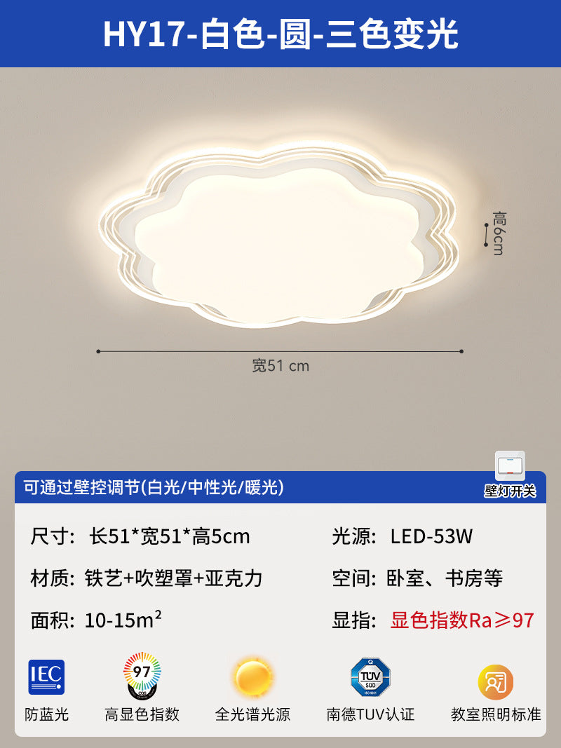 Living room main light full spectrum eye protection cream wind 2025 new bedroom light simple modern whole house lighting package