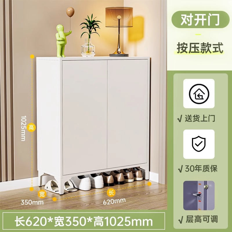 Steel for home shoe cabinet door all-in-one cabinet outside corridor entrance entrance iron storage cabinet all-in-one wall storage cabinet