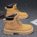 Men's martin boots - spring edition: durable, waterproof, and slip-resistant work boots for construction, construction sites, and outdoor activities. ideal for spring