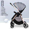 Baby stroller - convertible reclining, lightweight, foldable, portable, 2-way push