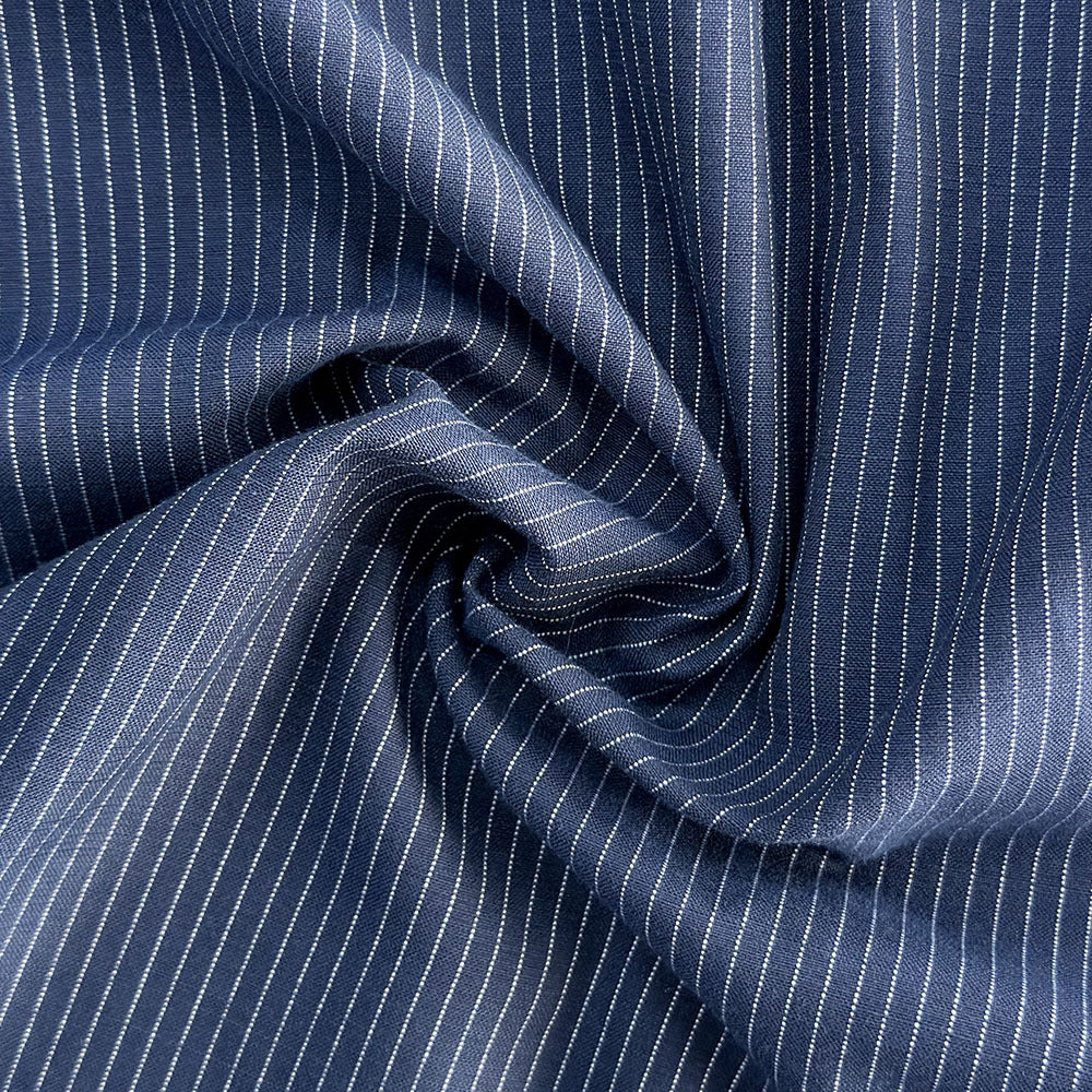 European and American  independent station casual navy blue striped two-piece cardigan top wide-leg pants women's clothing  hot sale