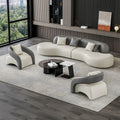 Business reception room negotiation area sofa lounge three-seater office coffee table top grain leather