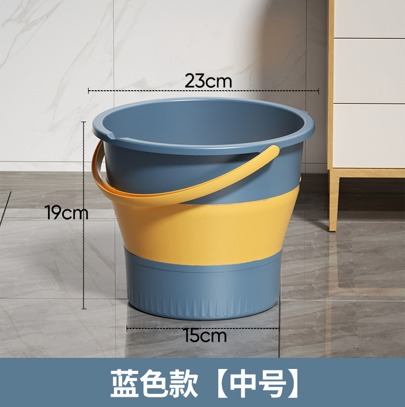Collapsible water bucket - outdoor fishing bucket, available in small and large sizes, car travel, car wash bucket, portable thickened handheld plastic bucket for home use