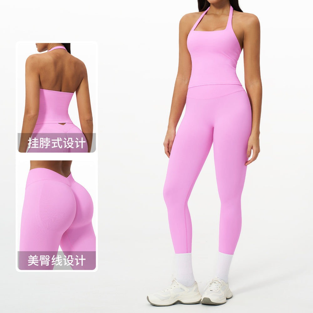 Seventy billion seamless yoga suit women's tight quick-drying suit outdoor casual sports running fitness suit 7790