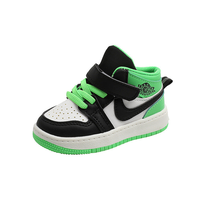 autumn new arrivals: boys' soft-soled comfortable athletic & casual shoes, korean style fashionable mid-top sneakers for girls