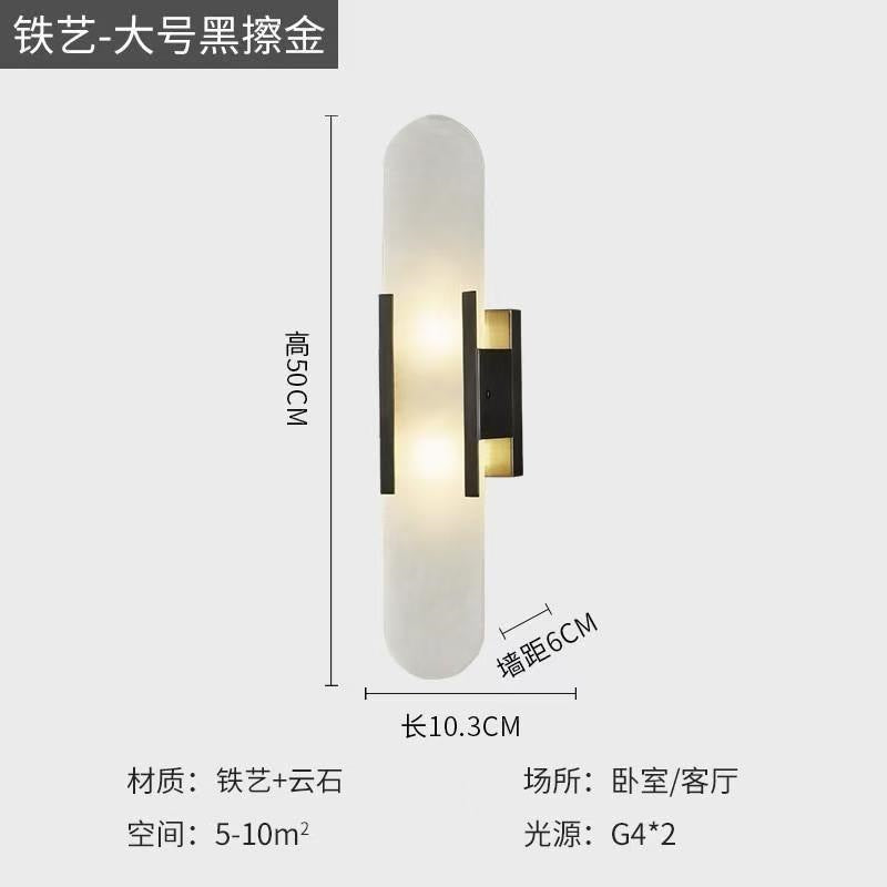 All copper marble wall lamp bedroom accessible luxury post-modern living room designer creative bench bedside lamp wall lamp wall lamp