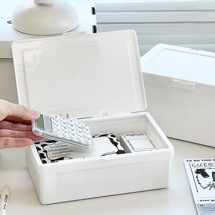 ins unprinted wind pure white flip storage box card hand material dust storage desktop stationery finishing box wholesale