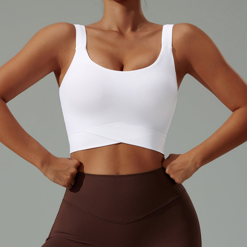 European and american new high-intensity sports bra for women - summer cloud-like yoga tank top, push-up, beautiful back, shockproof sports underwear