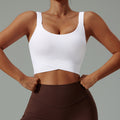 European and american new high-intensity sports bra for women - summer cloud-like yoga tank top, push-up, beautiful back, shockproof sports underwear