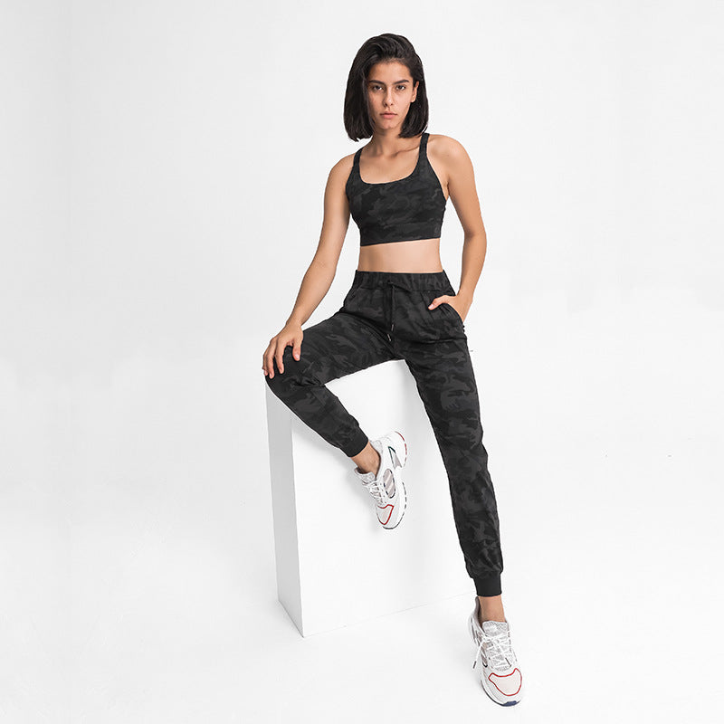 new arrival elastic waist yoga pants casualstraight-leg sports casual elastic leggings nine-point pants for women dp022