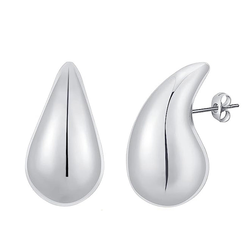 Amazon's new earrings fashioncasual water drop earrings eleganteasiest for match14k gold-plated glossy water drop earrings