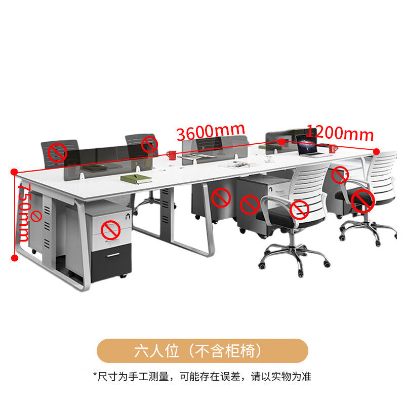 Saint li office desk - modern minimalist workstation for employees, computer desk with screen partition