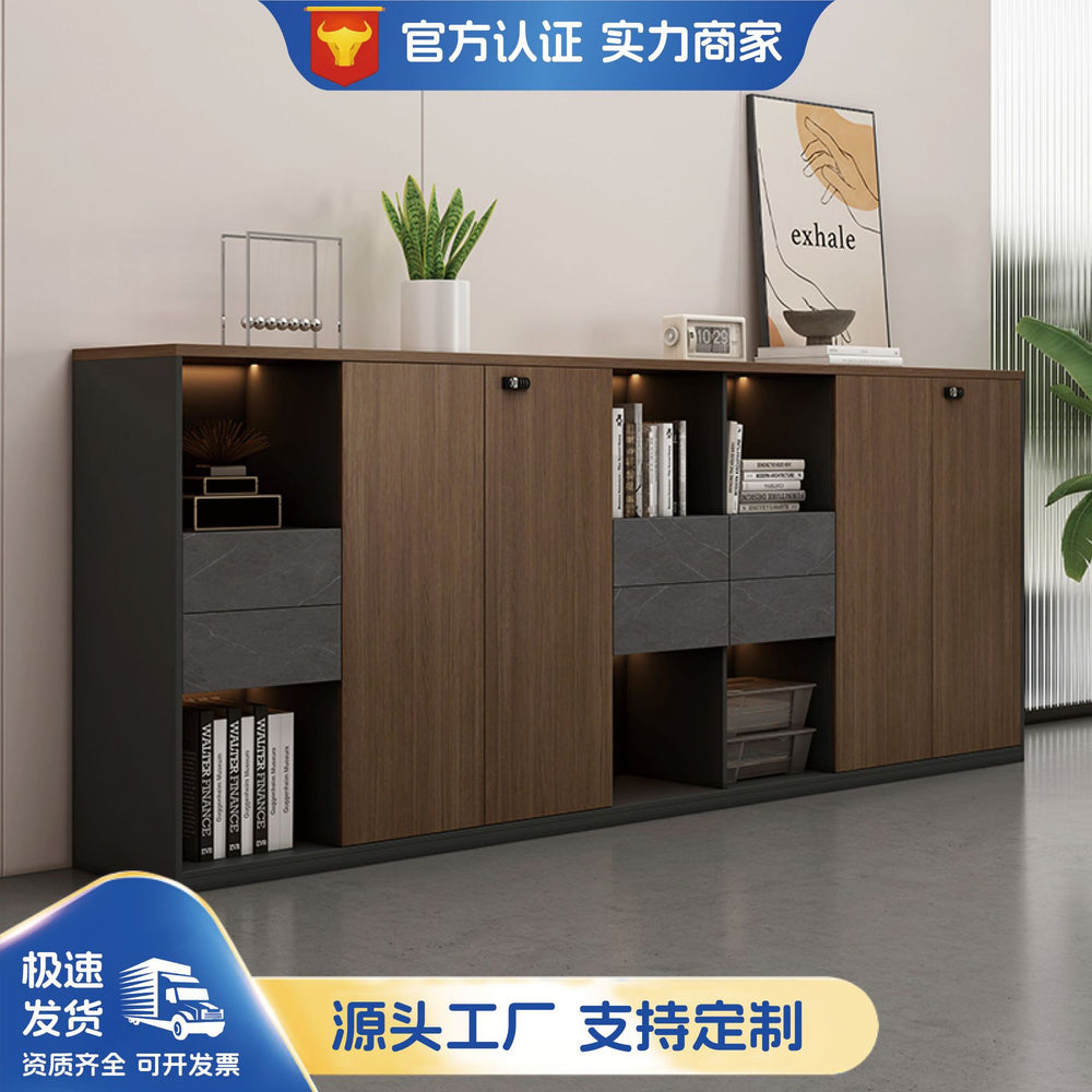 Office file cabinet wooden storage cabinet with lock information cabinet partition miscellaneous storage cabinet floor cabinet low cabinet combination