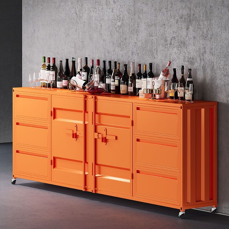 Iron storage cabinet industrial style sideboard tea cabinet locker restaurant storage multifunctional cupboard dining cabinet