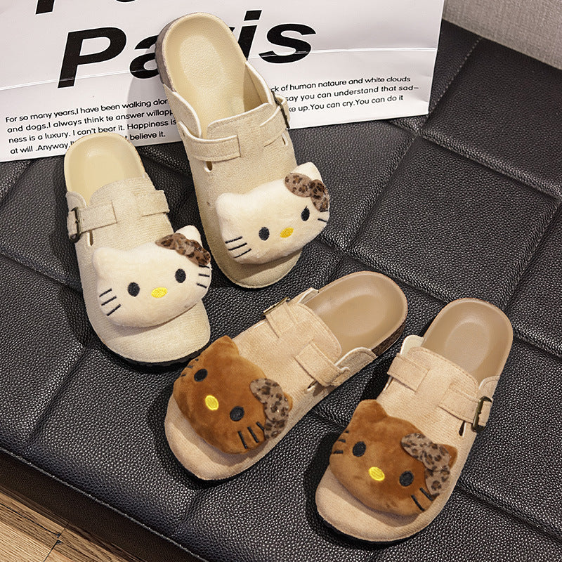 2026 spring/autumn women's birkenstock-style slippers, hello kitty slippers, soft sole cute lightweight indoor/outdoor slippers wholesale