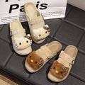 2026 spring/autumn women's birkenstock-style slippers, hello kitty slippers, soft sole cute lightweight indoor/outdoor slippers wholesale