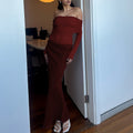 autumn/winter european and american style cross-border women's fashion one-shoulder long sleeve cropped mesh panel bodycon dress