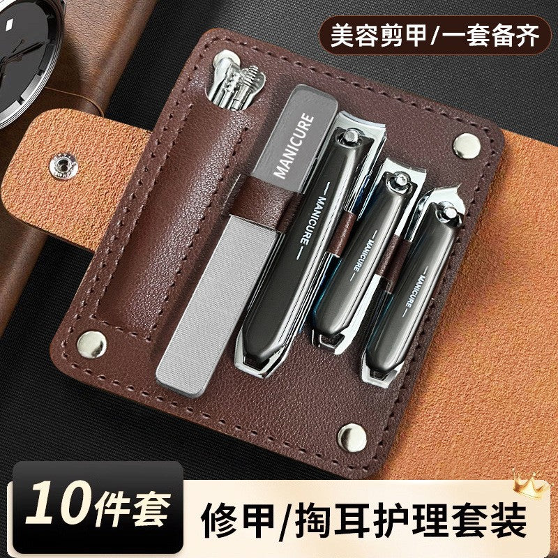 High-quality 20-piece carbon steel anti-splash nail clipper set - angled tip nail clippers for home grooming