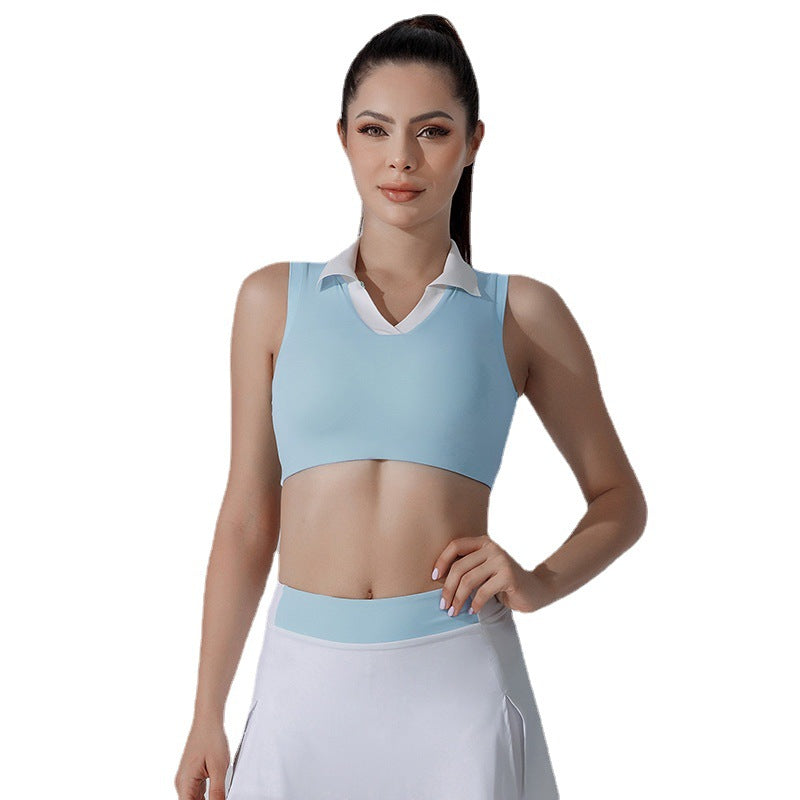 Summer new slim-fit athletic tennis outfit - outdoor running, fitness, and golf set - breathable and quick-drying top