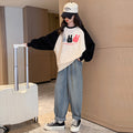 Girls' fall sweatshirt  new trendy girl casual long sleeve top spring/autumn big kids versatile top