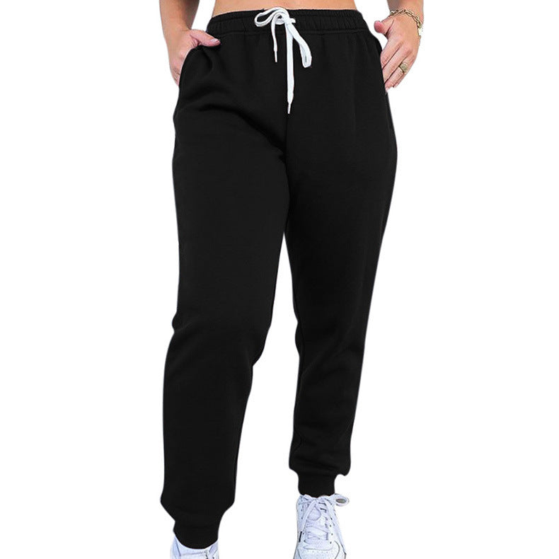 2025 amazon new arrival: women's solid color high-waisted tie-waist active pants, casual sweatpants, japanese and korean style