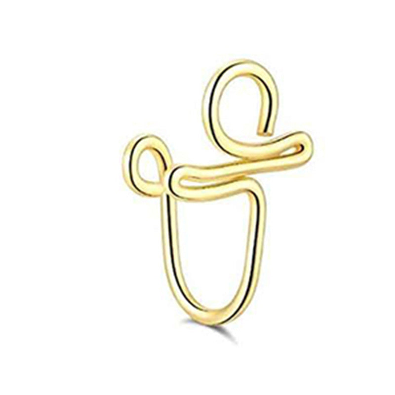 Fashion cross-border fake piercing nose nail set open u-shaped african non-piercing nose clip fake hole nose ring female trend