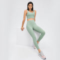 Dianqian comfortable nude yoga pants women's high waist hip lifting running tight stretch sports fitness pants d19037-2