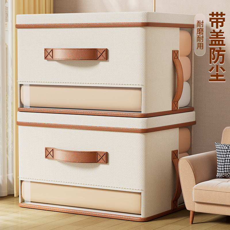 Clothes storage bag Thickened large-capacity fabric clothing quilt special finishing box Household folding storage artifact