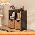 Modular grid storage cabinet - freestanding or wall-mounted, steel bookcase for home, kids' picture books, minimalist storage