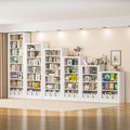 Home library steel bookshelf all-in-one wall-mounted living room kids iron book storage bookcase floor-standing shelf