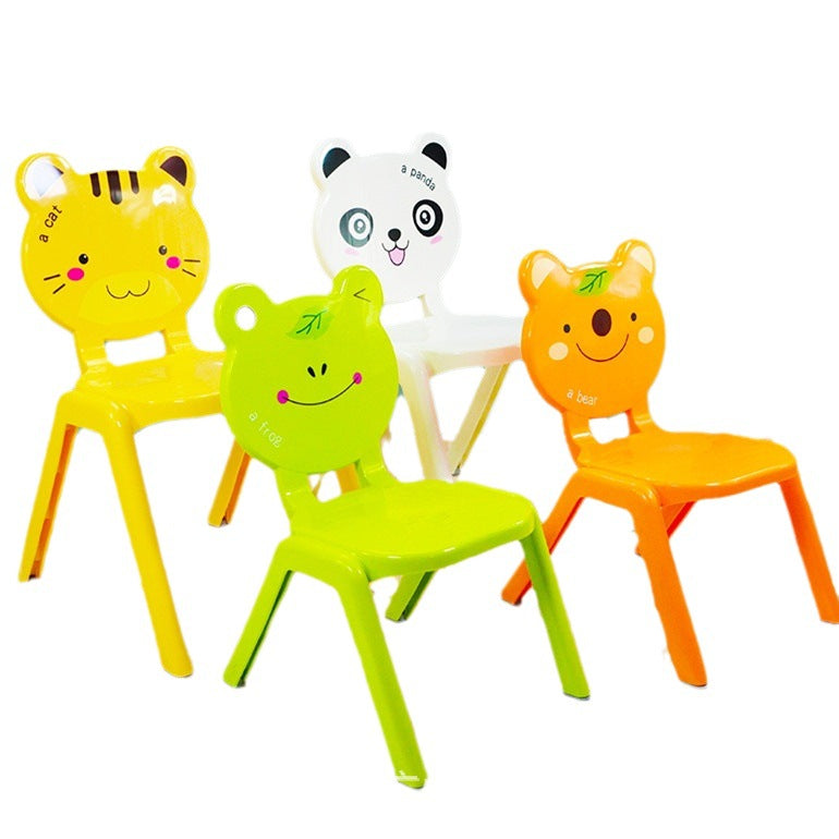 Cartoon thickened children's small chair kindergarten back chair home learning small stool non-slip baby plastic dining chair