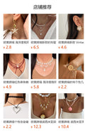 Star and moon necklace wholesale fashion cross-border o-shaped chain jewelry women's ins style niche style design high-end fall and wintersweater chain