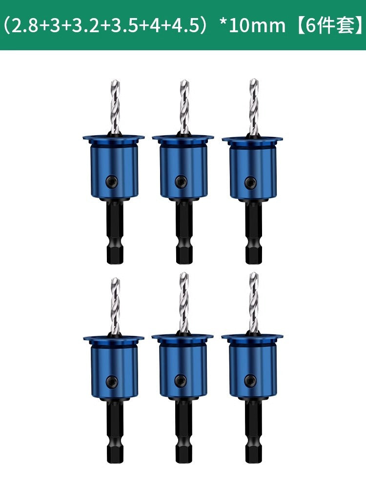 Baolian hexagonal shank woodworking countersunk drill bit 2-in-1 limit hole opener countersunk drill bit reaming cone hole multi-support