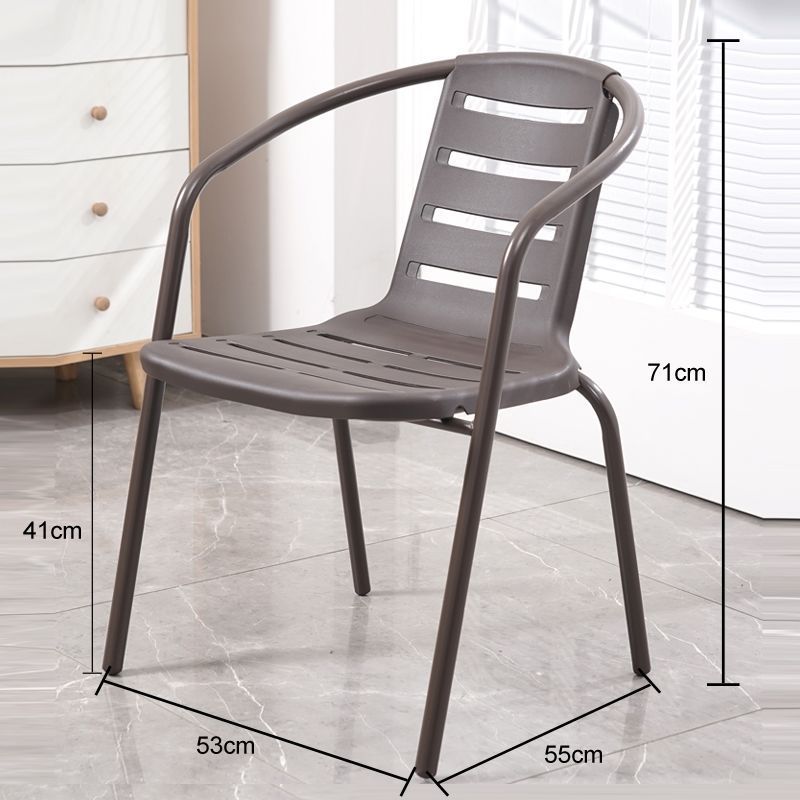 Rattan backrest chair for home chair plastic stool thickened backrest casual chair dormitory for home dining chair mahjong chair