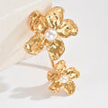 Wholesale petal rings: cross-border, niche design, floral finger rings - unique, statement, irregular pleated women's rings
