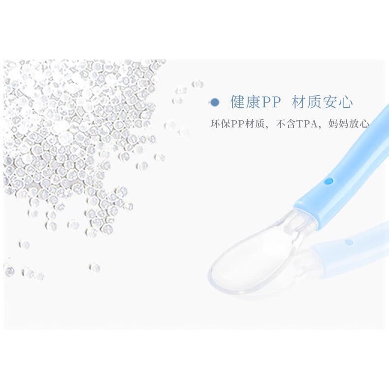 Dear, factory direct sales baby feeding silicone spoon soft head children's spoon silicone soft spoon double head baby silicone spoon